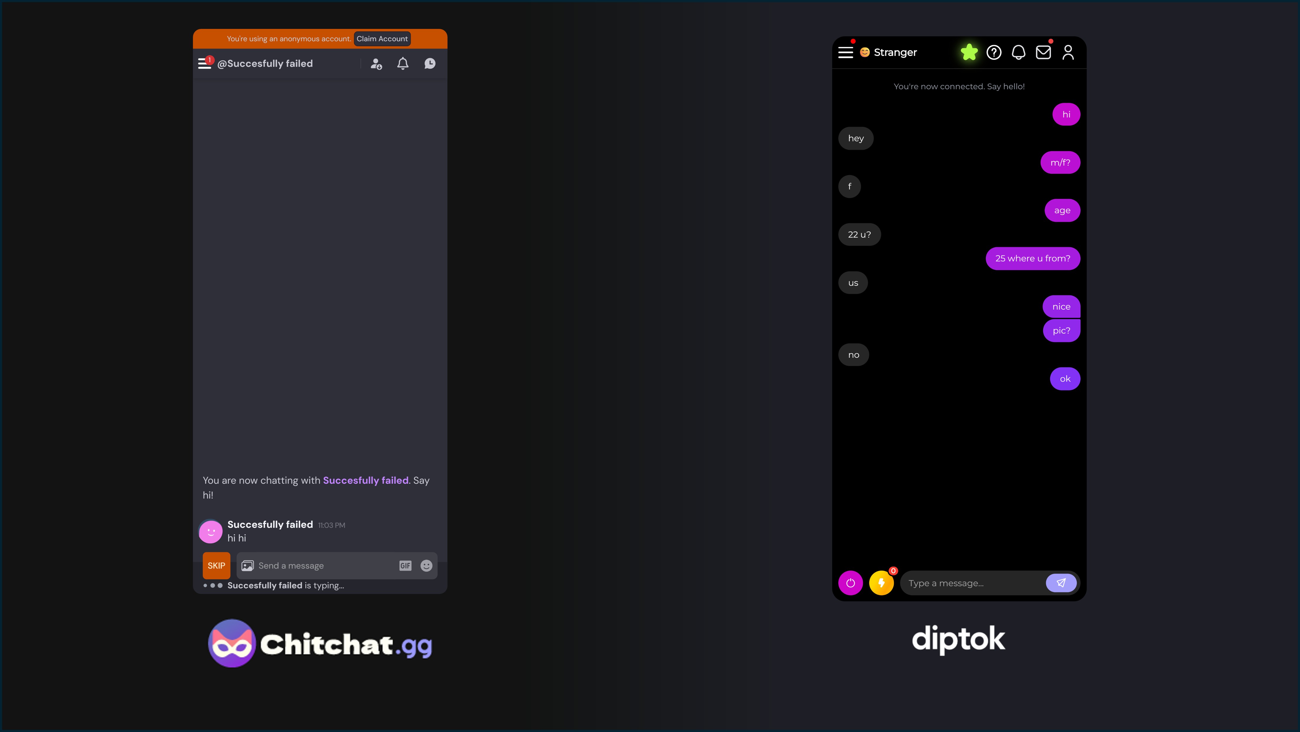 ChitChat.gg diptok matching